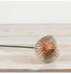 Add woodland charm to your garden with this decorative chanterelle mushroom stake.