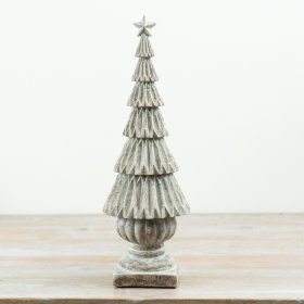 a stunning distressed looking tree ornament 