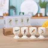 a charming bird design set of 4 egg cups