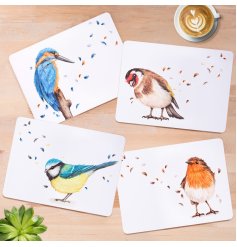 a charming british bird set of placemats