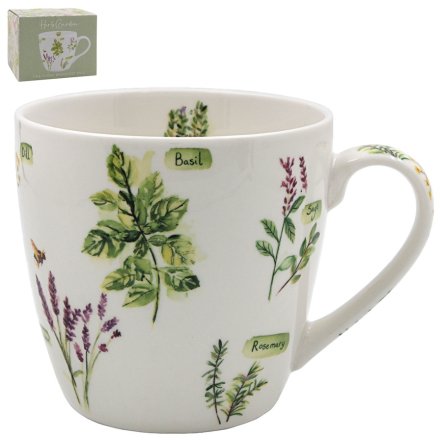 Herb Garden Breakfast Mug, 13cm 