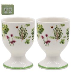 a herb design egg cup giftboxed 