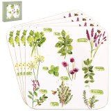 Keep your surfaces spotless and stylish with this Herb Garden Coasters Set of 4
