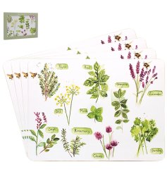 Add a fresh, botanical touch to your dining table with this Herb Garden Placemats 