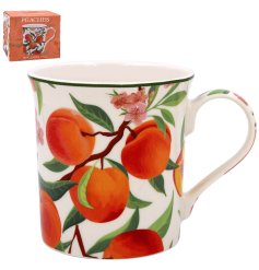 Sip in style with the Peaches Mug 