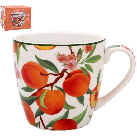 Peaches Breakfast Mug, 13cm 