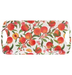 a stunning colourful peaches serving tray 