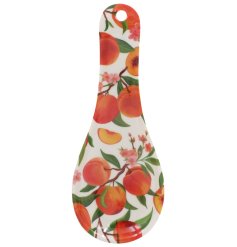 Keep your kitchen tidy and colourful with the Peaches Spoon Rest