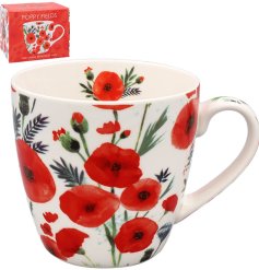 Start your day bright with the Poppy Breakfast Mug