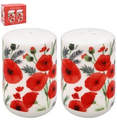 Add a charming touch to your dining table with these elegant Poppy Salt & Pepper Pots