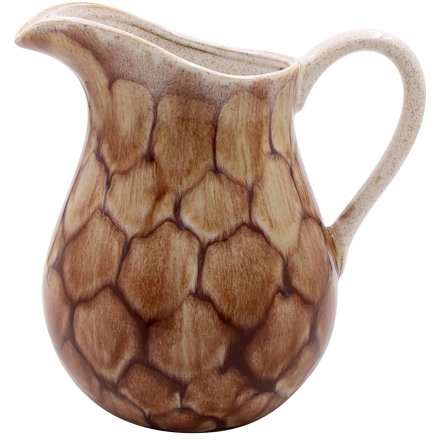 Brown Reactive Glaze Flower Jug, 22cm 