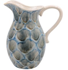 a stylish reactive glaze flower jug 
