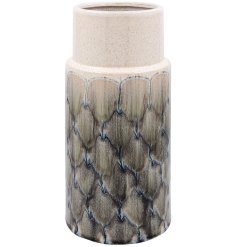 a stylish patterned reactive glazed flower vase 