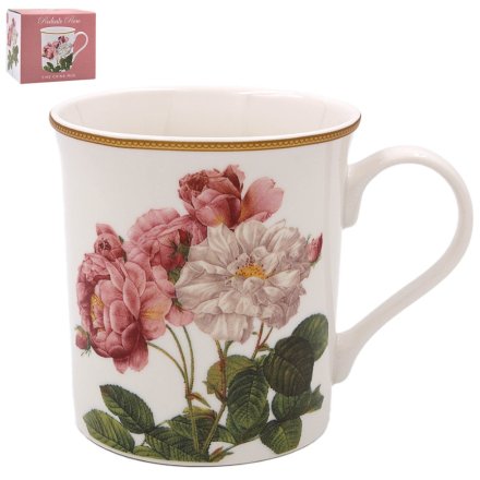 Redoute Rose Mug,, 13cm 