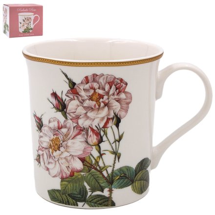 Redoute Rose Mug, 13cm 