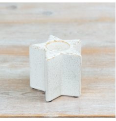 Add subtle contemporary styling to your décor range with this ceramic star t-light holder.