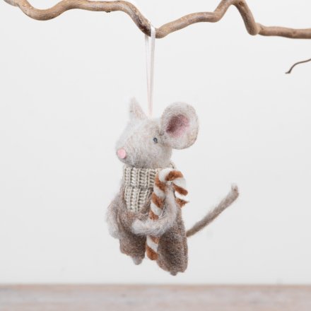 18cm Decorative Christmas Mouse Hanger