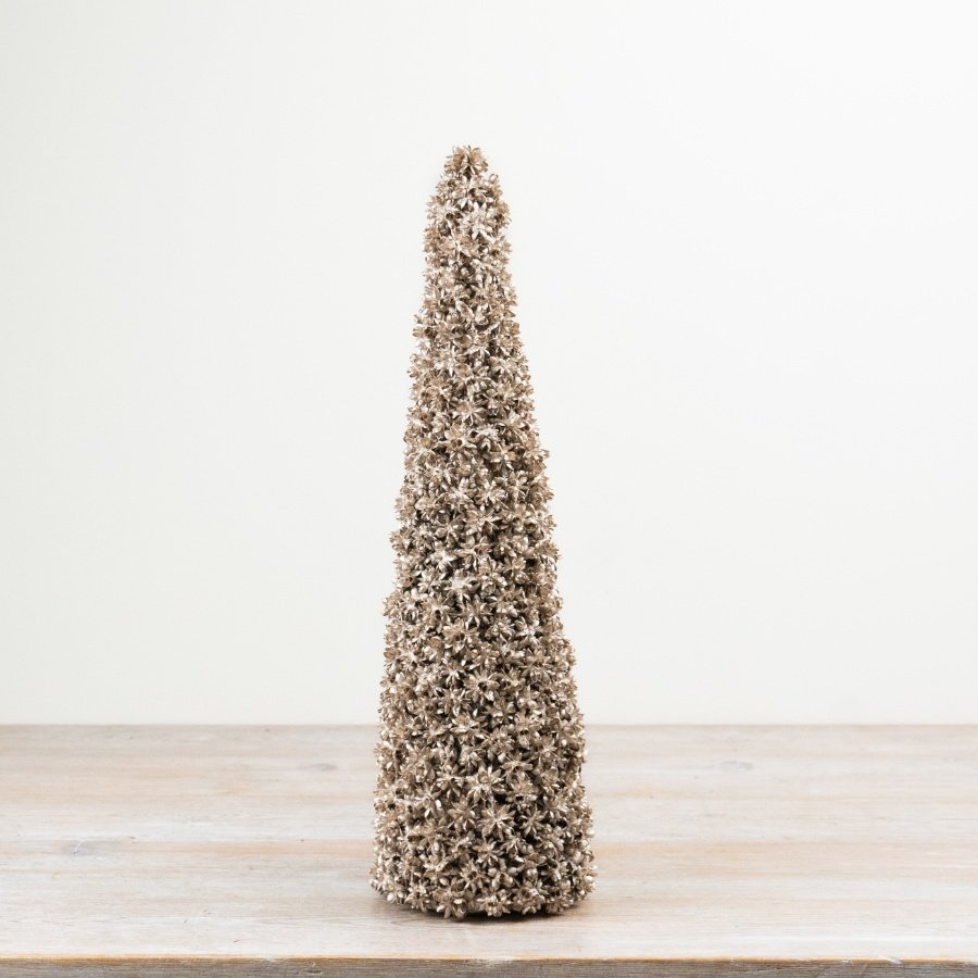 The intricate textured finish catches the light beautifully, giving the piece a soft shimmer that enhances displays