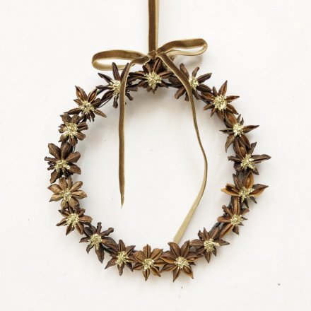 Star Anise Decorative Wreath, 14.5cm