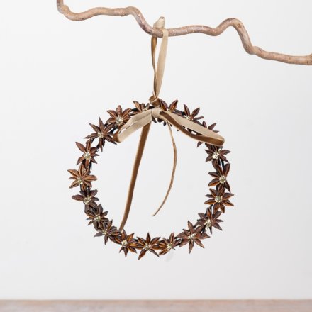 Star Anise Decorative Wreath, 14.5cm