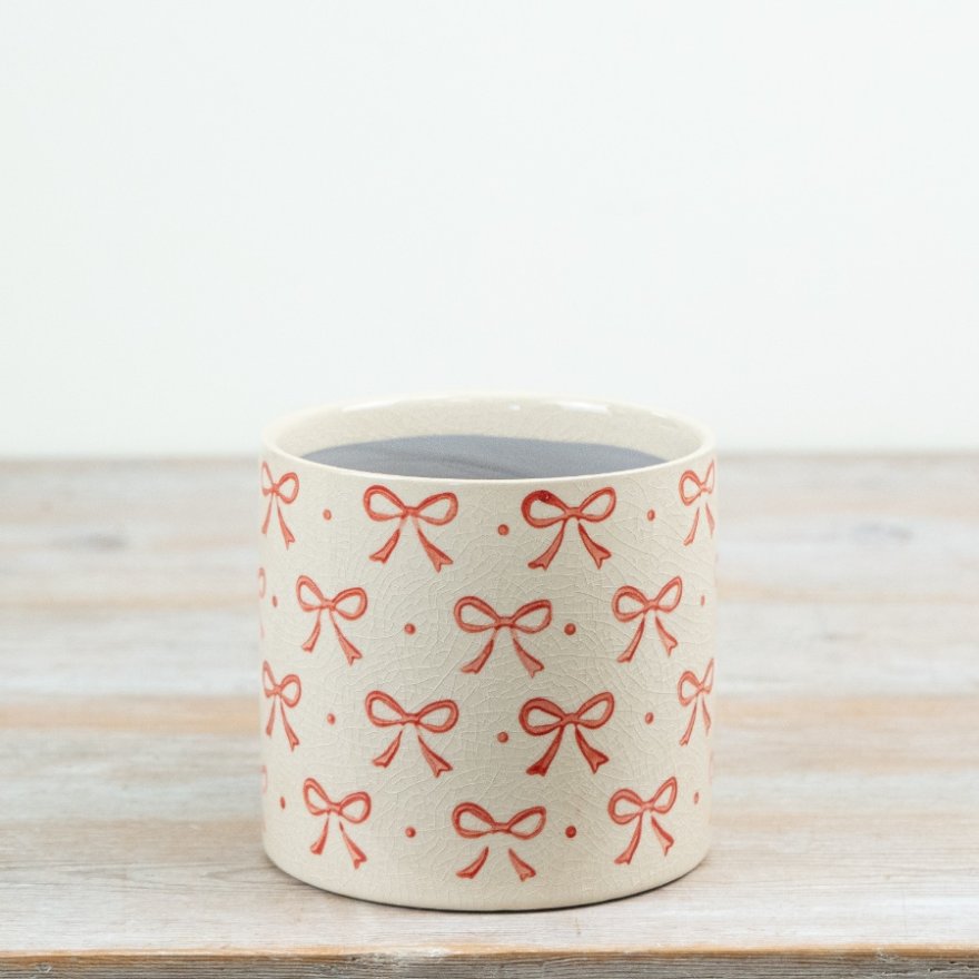 Ceramic Bow Planter, 14cm 