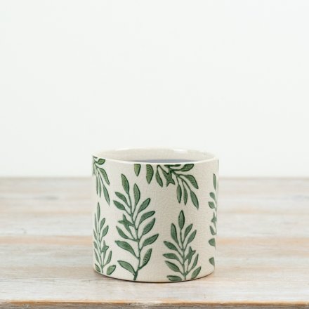 Add a fresh touch to your space with this charming Green Leaf Planter