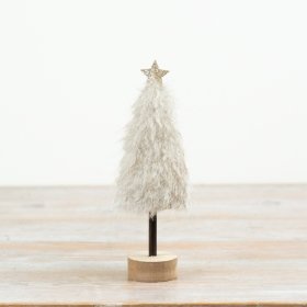 Combining soft textured detailing with a natural wooden base