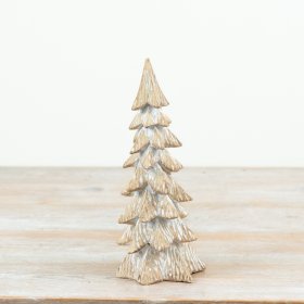 Bring natural texture and rustic charm to your seasonal offering with this beautifully detailed polyresin Christmas tree