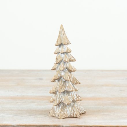 Chic tree ornament ideal for enhancing farmhouse-inspired decor.
