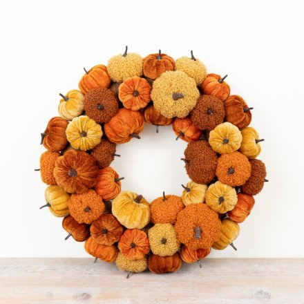 44cm Autumn Pumpkin Wreath