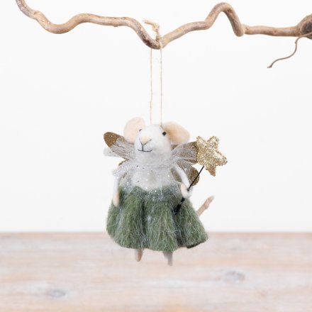 Felt Fairy Mouse, 11.5 cm 
