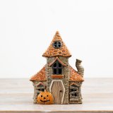 View Halloween Candle House, 19.5cm Details a spooky candle house