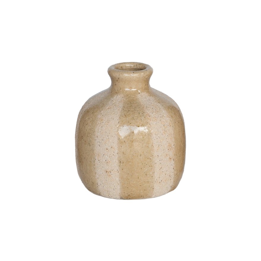 Stripped Natural Tones Vase, 10.5 cm 