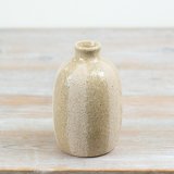 a stunning glazed stripeed vase 