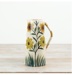 Brighten your room with this tall sunflower jug vase, perfect for a cheerful and sunny touch.