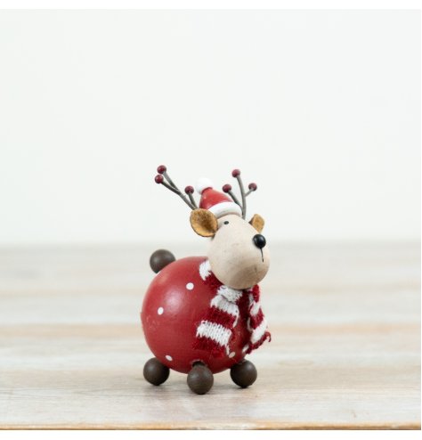 Bring charm and fun to your decor with this adorable festive reindeer ornament.