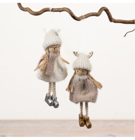 Enhance your collection with these charming angel ornaments, perfect for adding a soft winter touch.