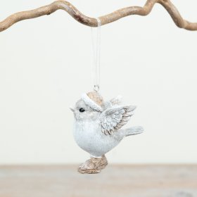 Charming bird decoration perfect for adorning hats or enhancing your festive Christmas tree