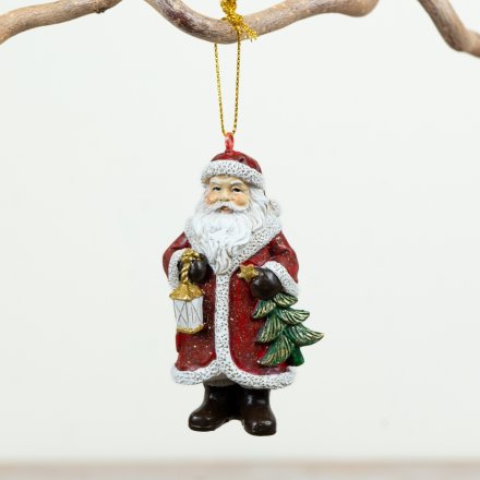 Santa Claus Tree Hanger, 9cm 