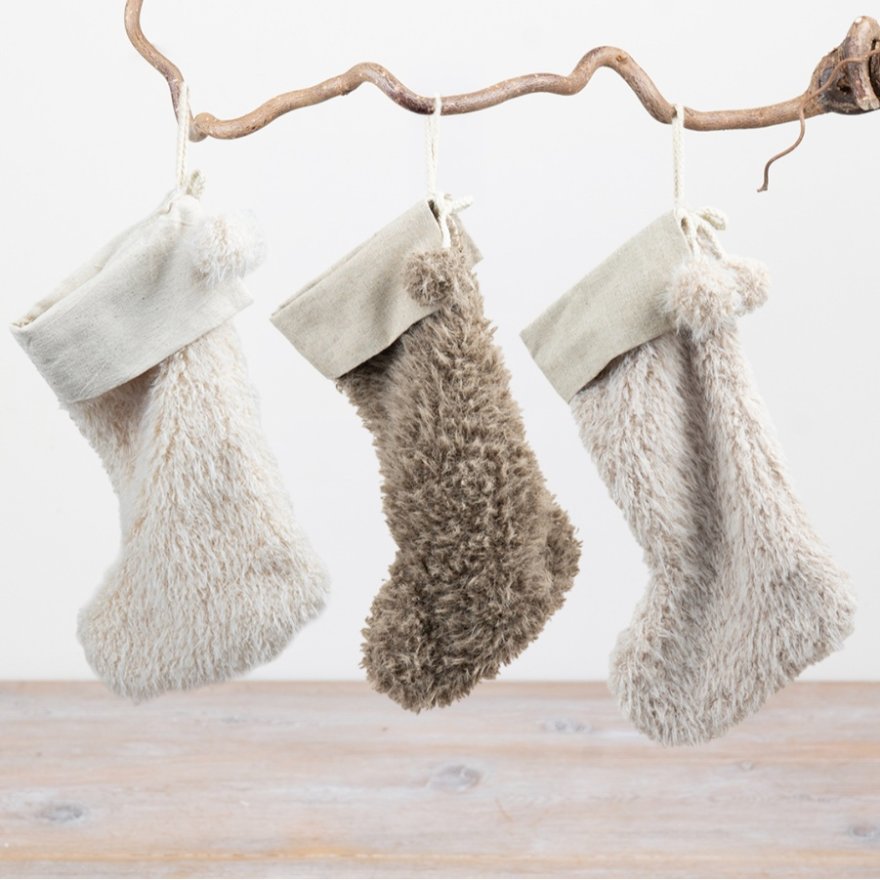 3/A  Hanging Fluffy Stockings, 37cm 