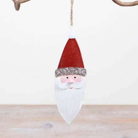 Metal Nordic Santa Hanger, 19cm