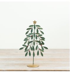 Add a sleek, modern flair to your collection with this stylish metal decorative tree.