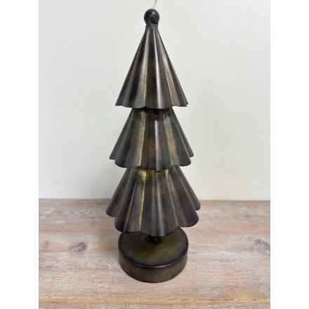 35cm Rustic Metal Holiday Tree
