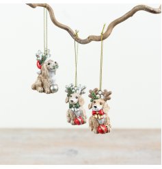 Add festive cheer with this charming Hanging Xmas Dog decoration! 