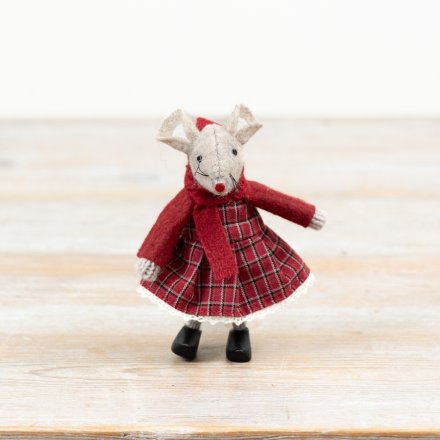 11cm Mouse Figurine in Dress Deco