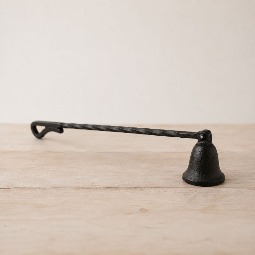 Cast Iron Candle Snuffer with Twisted Handle, 30.3cm