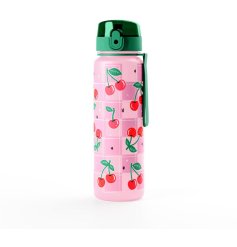 Enjoy the vibrant taste of cherries anywhere with the Cherries Pop Top 600ml Shatterproof Bottle