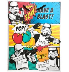 The Original Stormtrooper Comic Strip Gift Bag Large is a fun and practical way to present your gifts.