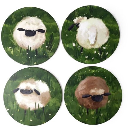 Protect your surfaces in style with this charming set of four natural cork coasters