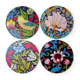 Add timeless elegance to your home with the William Morris Set of 4 Cork Coasters.